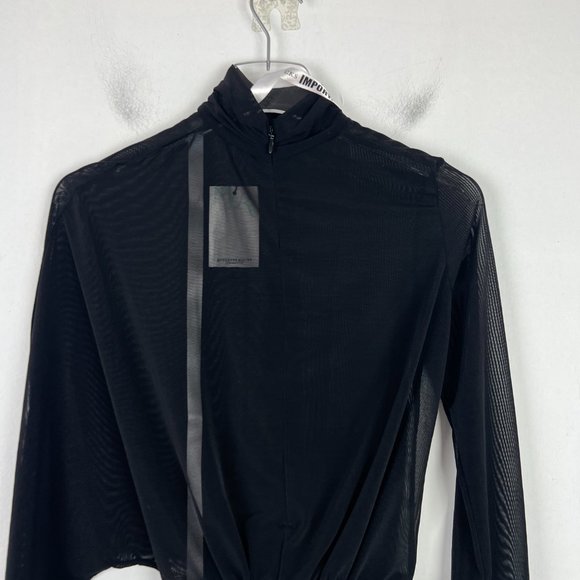 NWT Mistress Rocks Executive Black Mesh Draped Bodysuit Size XS NEW - Picture 8 of 11